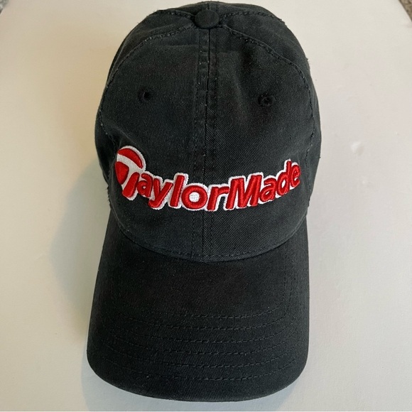 Men’s Vintage Red, White, and Black TaylorMade 100% Cotton Hat OS - Picture 1 of 9